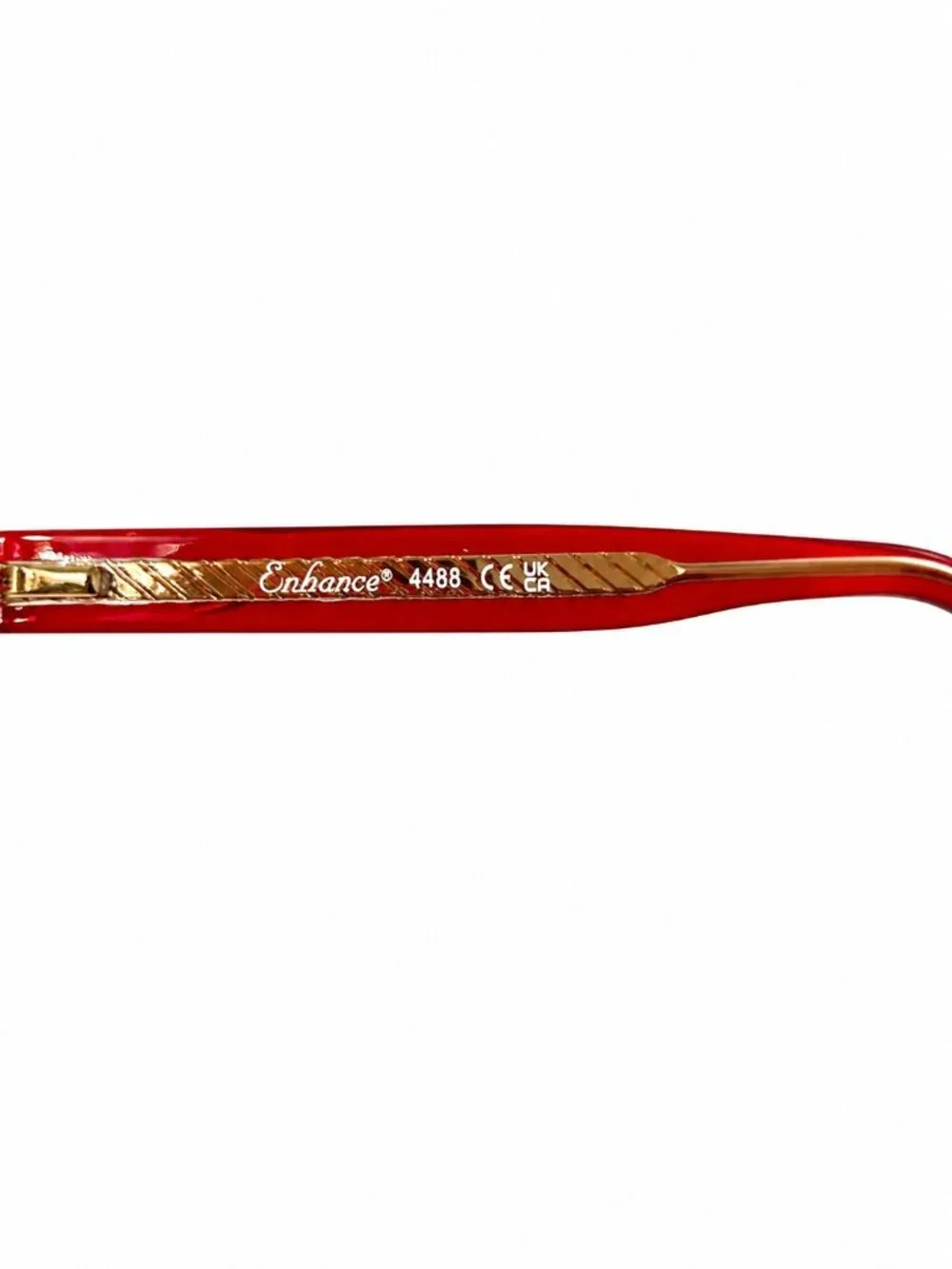Enhance EN4488 Red Crystal 54-17-150 Eyeglass Frames